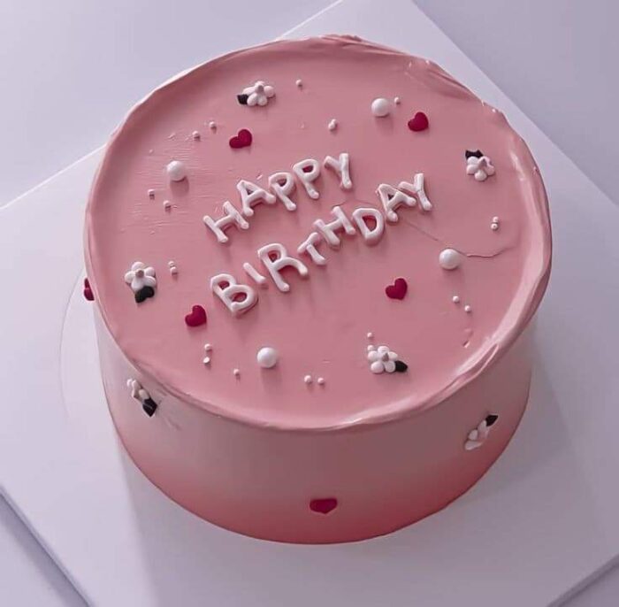 Pink minimalist cake